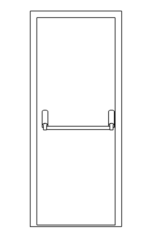 Single Fire Exit Drawing